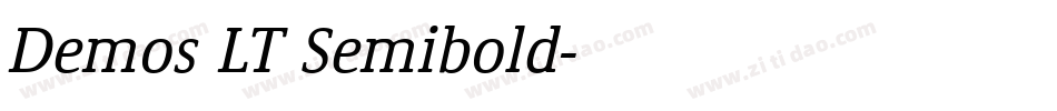 Demos LT Semibold字体转换
